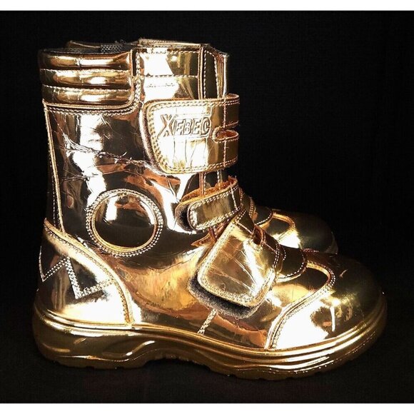 Junya Watanabe x Zebec Oil Resistant Ankle Boots 9.5 25.5 EEEE Women Gold - Picture 5 of 16